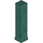 Dark Green Stucco Column