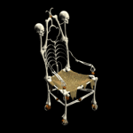 Dem Bones Shrunken Head Bone Throne