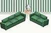 Subtle Moss Sofas